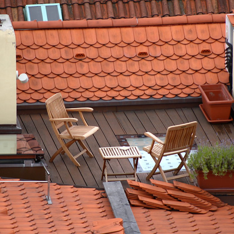 Afscheiding dakterras, dakterrasafscheiding, dakterras